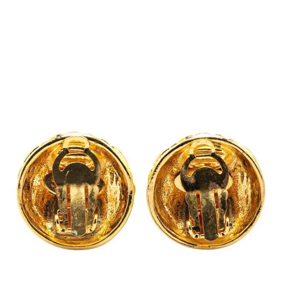 CHANEL Gold Logo Earrings - Picture 2 of 4